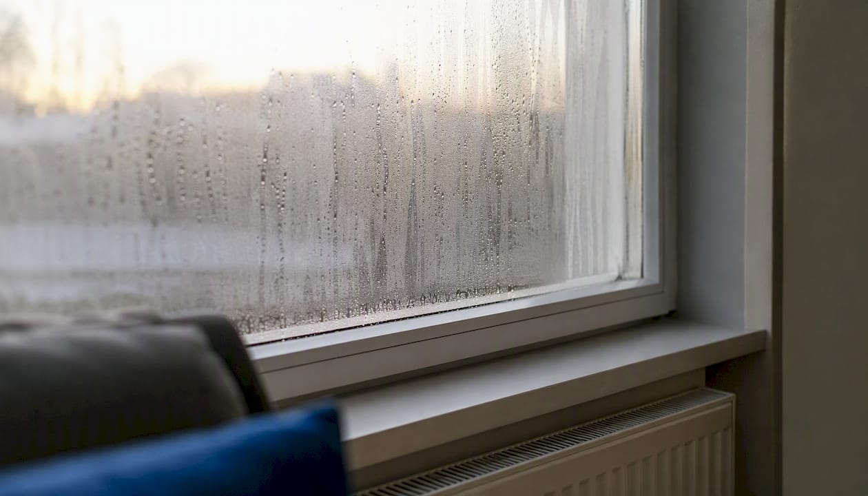 Ha bepárásodik az ablak belülről, az általában arra utal, hogy túl magas a páratartalom a lakásban.