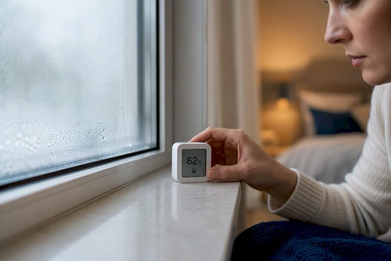 Páralecsapódás és higrométer az ablakcsere után