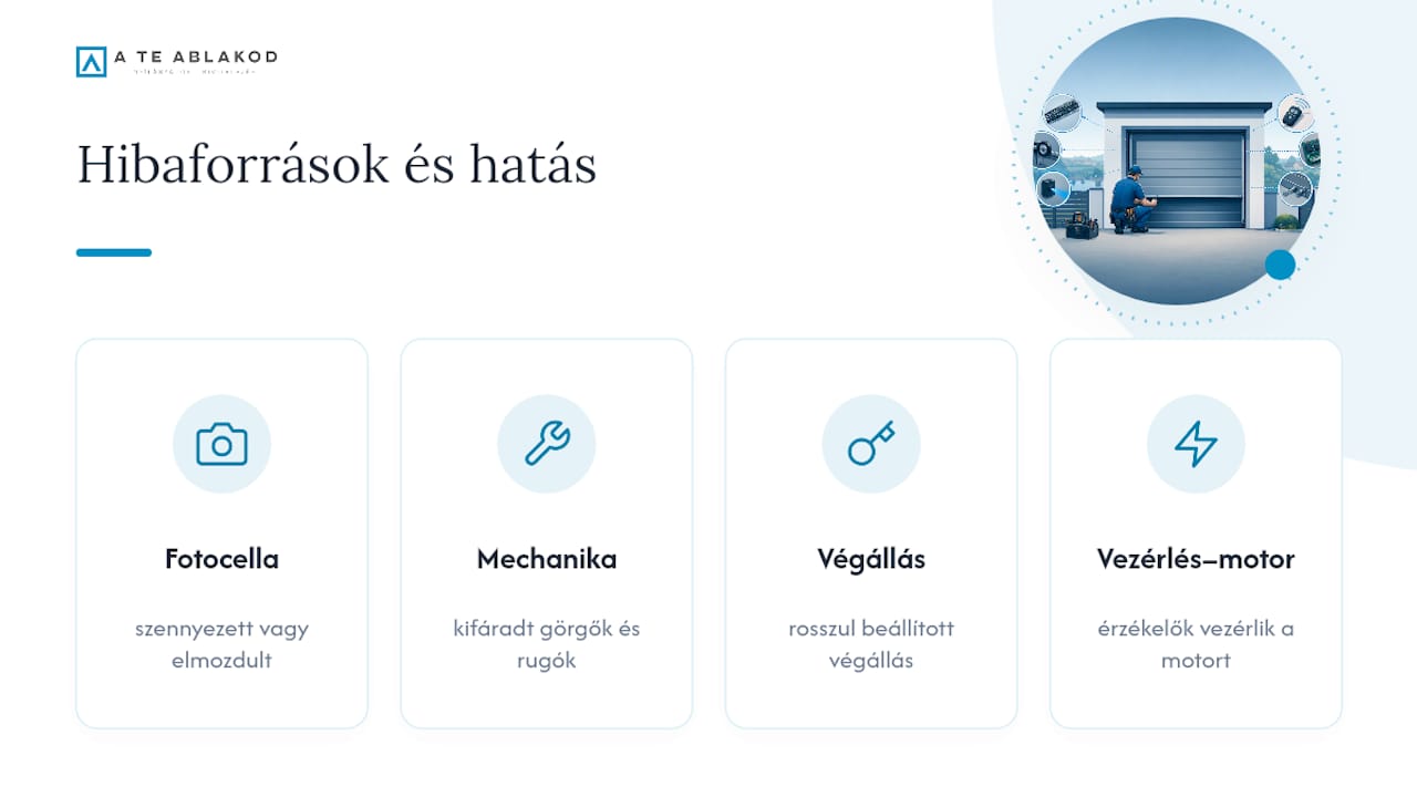 A garázskapu záródási hibáinak három leggyakoribb oka
