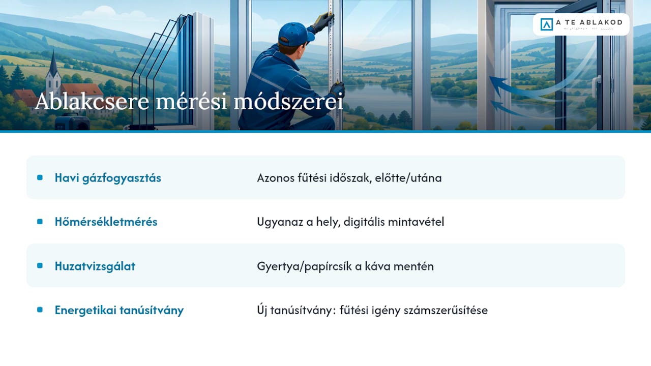 Az ablakcserék hatásának mérési módszerei