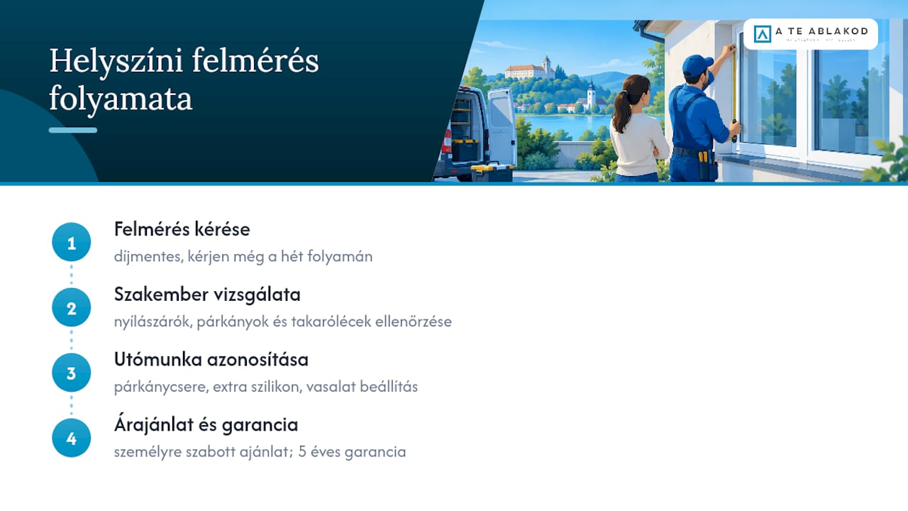 Hogyan kérjen helyszíni felmérést és árajánlatot A Te Ablakodtól — overview diagram