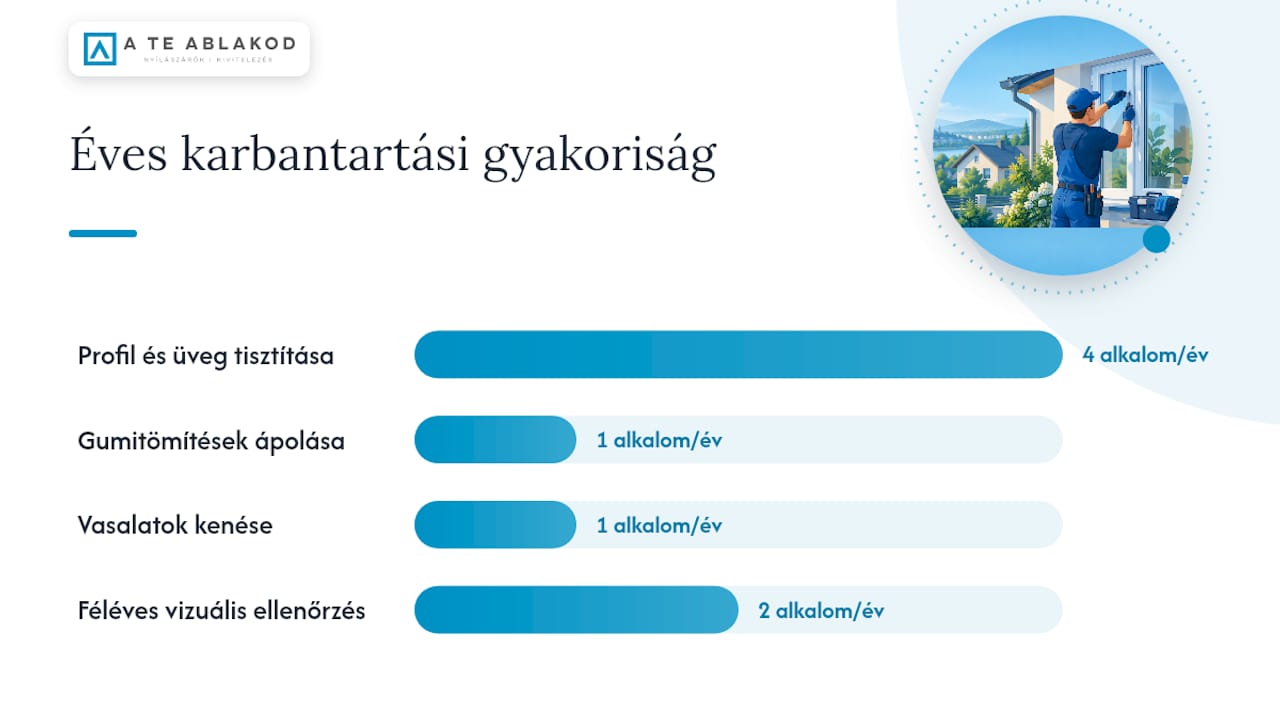 Karbantartási szokások, amelyek éveket adnak az ablak élettartamához — overview diagram