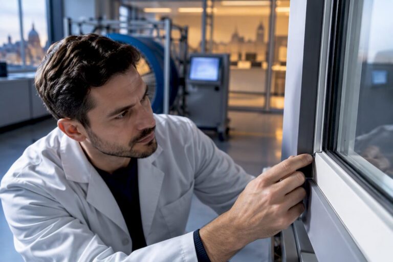 Ablak légzárásának vizsgálata laboratóriumban